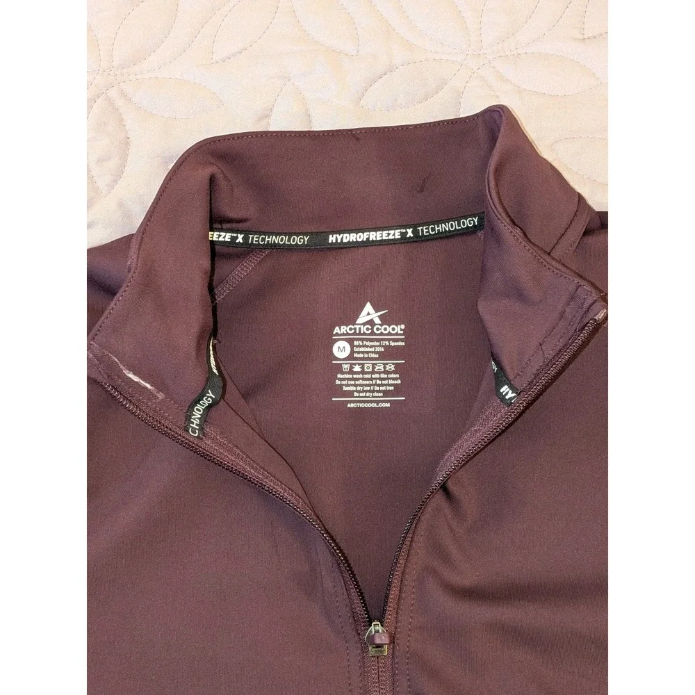 HydroFreeze X Instant Cooling Zip‎ Up Long Sleeve Womens Medium Purple